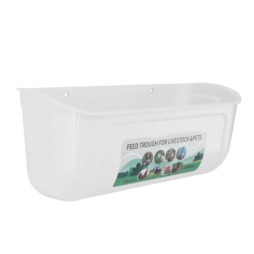 4sets PP Hanging Chicken Feeder Hanging Design Integrated Stamping Process Poultry Feed Trough Multi-Functional With Clips