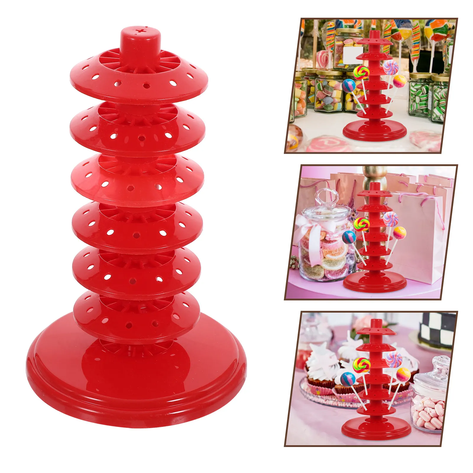 Lightweight Multi-Hole Cake Pops Stand Lollipop Holder Display Rack for Easy Assembly Portable Party Use Lollipop Stand