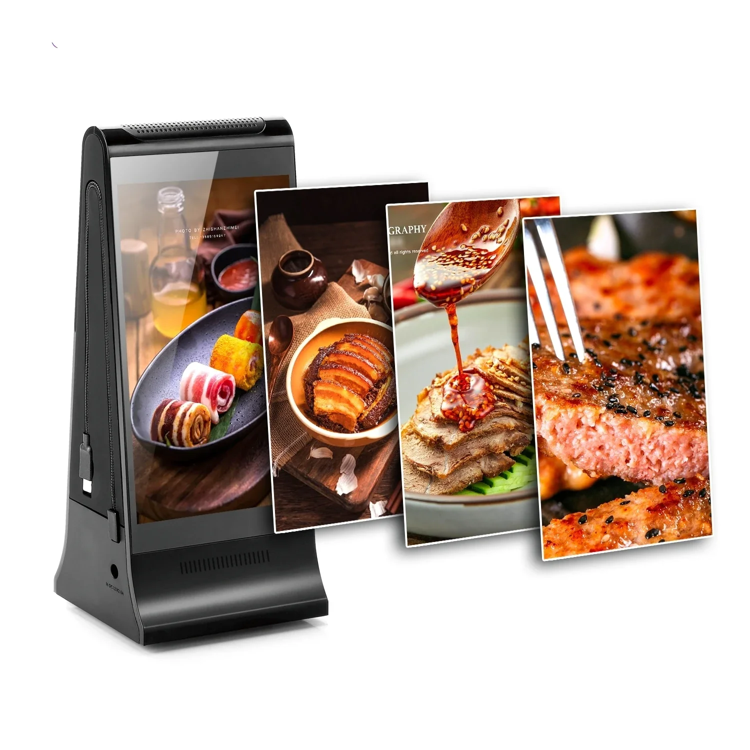 New Table Top Standing Battery Powered 7 Inch Small Size Mini Digital Signage Lcd Advertising Display Screen Video Player