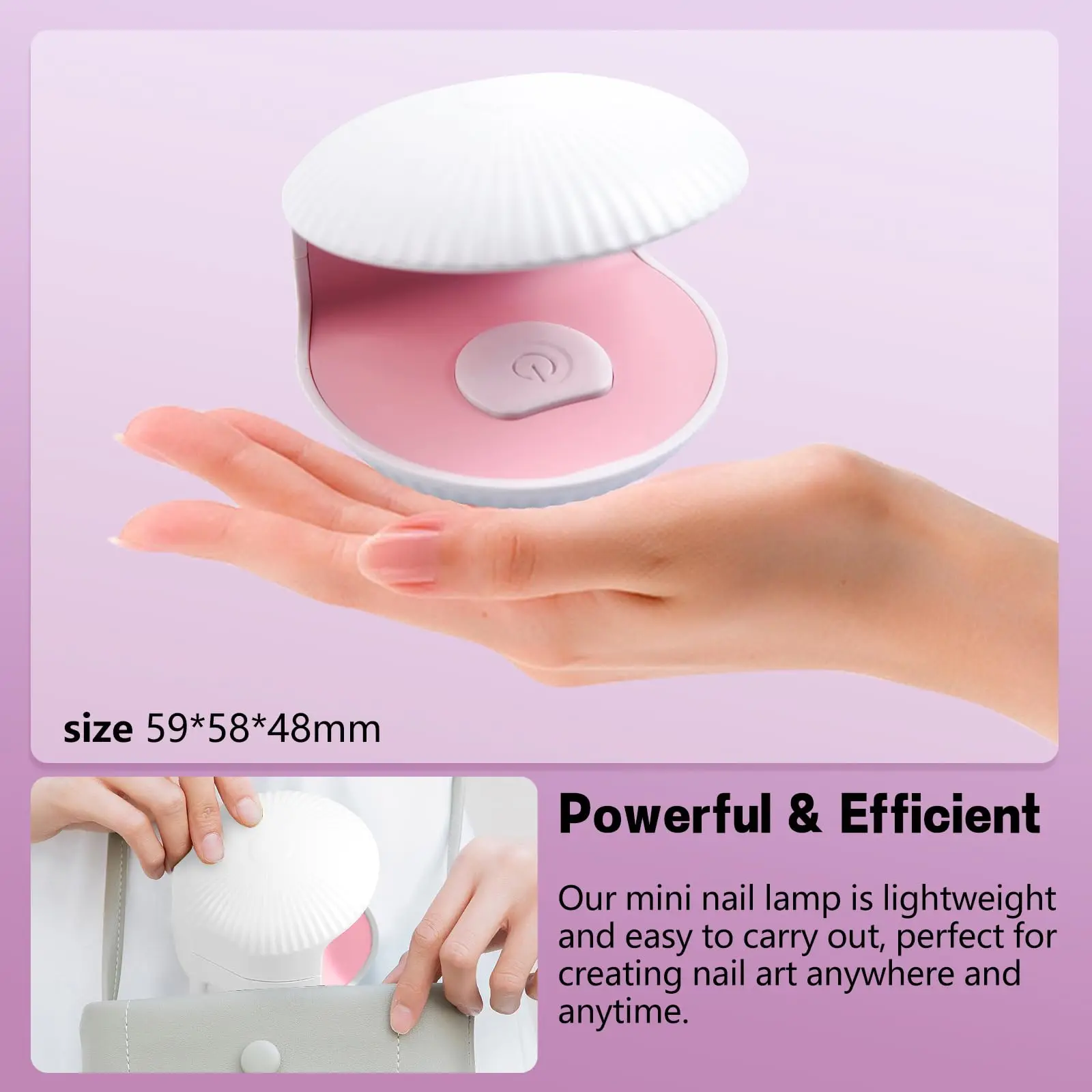 LINMANDA مصباح أظافر LED صغير سريع الجفاف مصباح أظافر جل 18 وات لمسمار ملصقات الأظافر مجفف للعلاج السريع المحمول علاج الأظافر الخفيفة