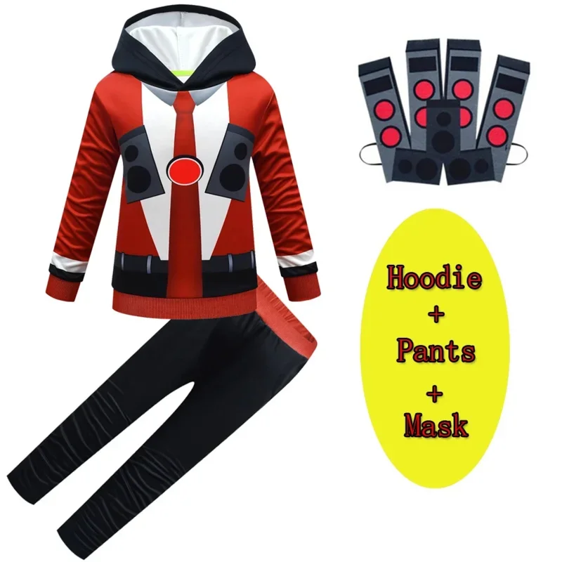 Skibidi-Camisola para homens, Traje de WC, Câmera Audio, Speakerman, Titan Model, Cos Vestuário, Halloween, Birthday Gift, High Quality