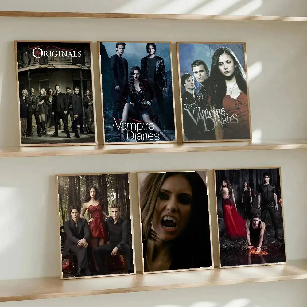 Vampire Diaries Posters Living Room Bar Cafe Quality Canvas Vintage Style Comics Painting Art Home Wall Decor Picture