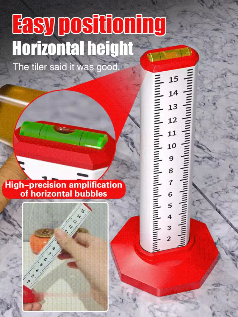 Levels isometric marking ruler laying bricks to find the level positioning ruler masonry high and low positioning ruler