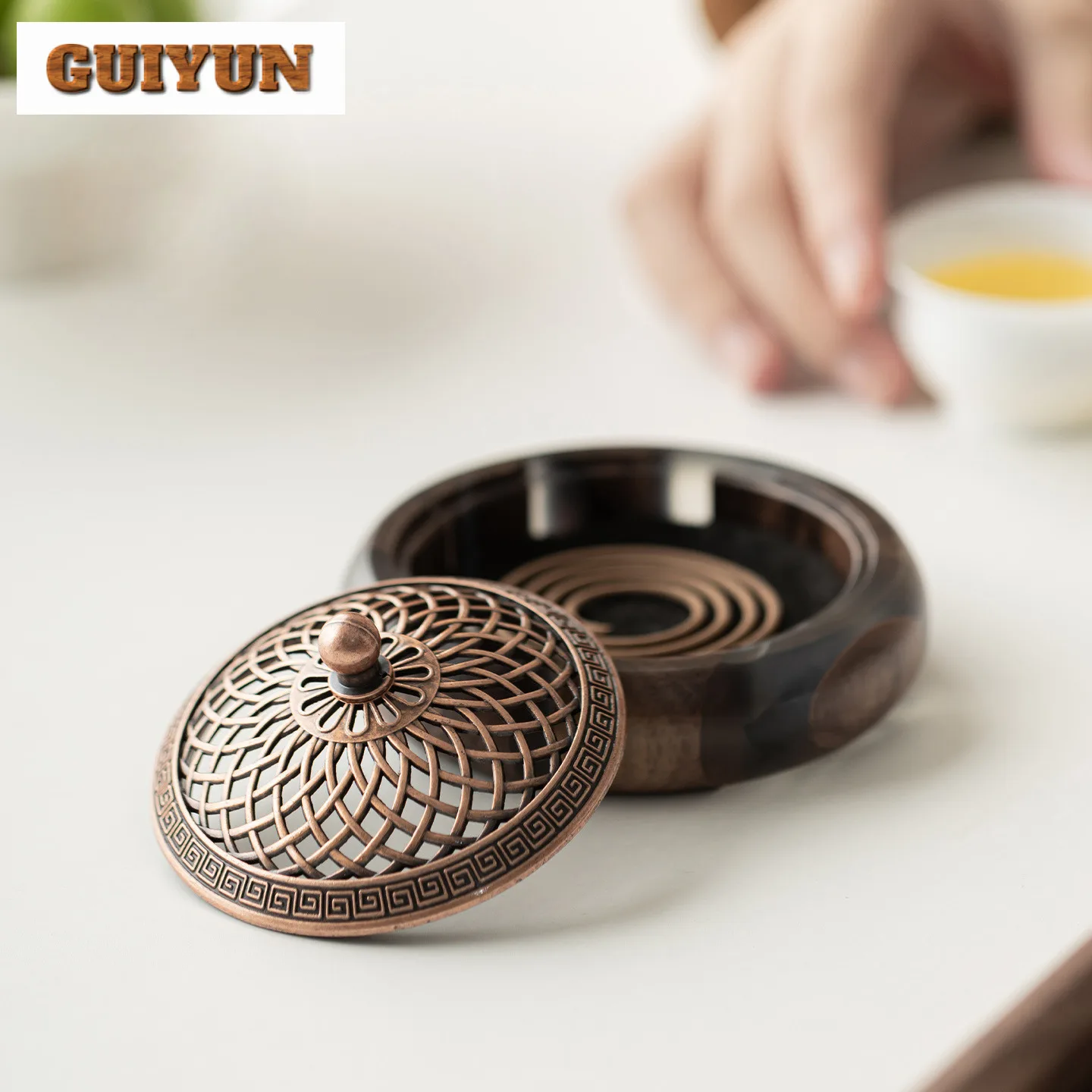 Black Walnut Incense Holder Japanese Mist Smoking Steamers Incense Burners Consecrate Censer Buddhism Accessories Ornaments Gift