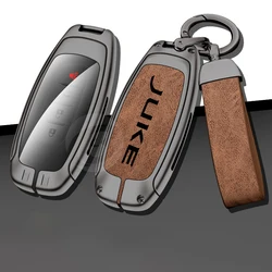 Smart Metal Leather Car Key Case Cover For Nissan Juke For F16 Nismo Holder Keychain 3/4 Buttons Keyless Accessories