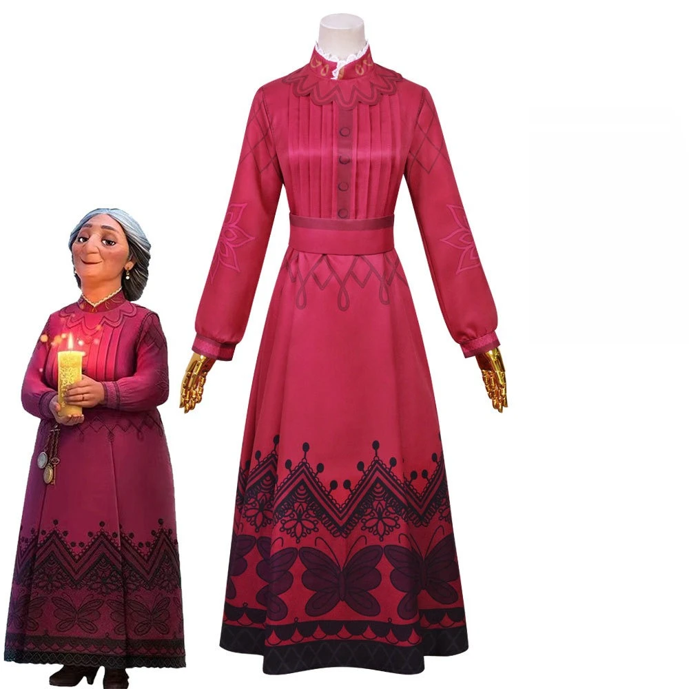 

Family Encanto Dolores Madrigal Cosplay Costume Dolores Cosplay Dresses for Adult Women Halloween Carnival Party