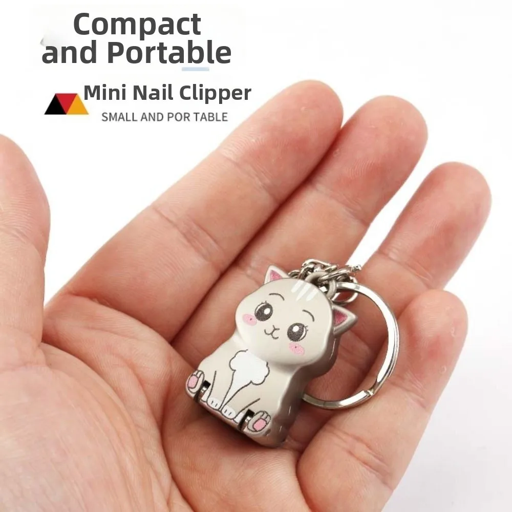 Portable Stainless Steel Nail Clippers Foldable Cute Nail Trimmer Durable with Storage Fingernail Clipper Manicure Tool