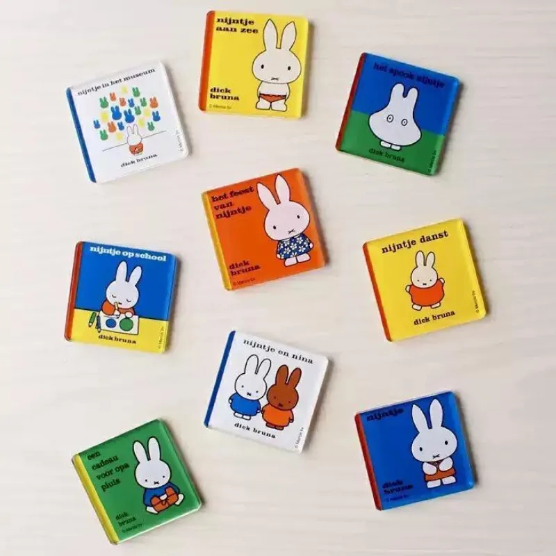 New Kawaii Miffy Cartoon Miffy Rabbit Acrylic Magnetic Refrigerator Sticker Decoration Cute Accessories for Boys and Girls Gifts