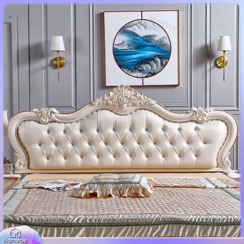 European Soft Upholstered Headboard Princess Style Luxury Double Bed Head Board E1 Eco Friendly Bedroom Furniture Home Decor