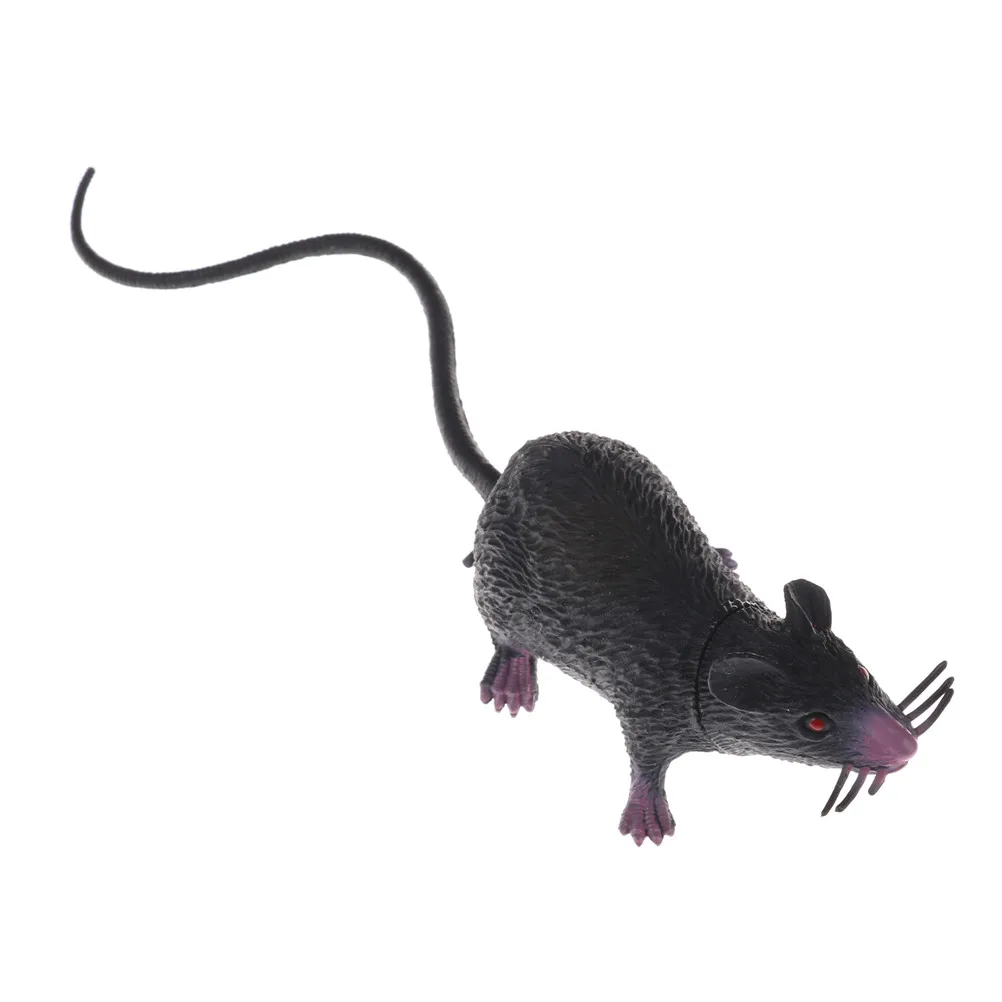 22cm Small Rat Fake Lifelike Mouse Model Prop Halloween Gift Toy Party Decor Practical Jokes Novelty Funny Toys For Kids Gift