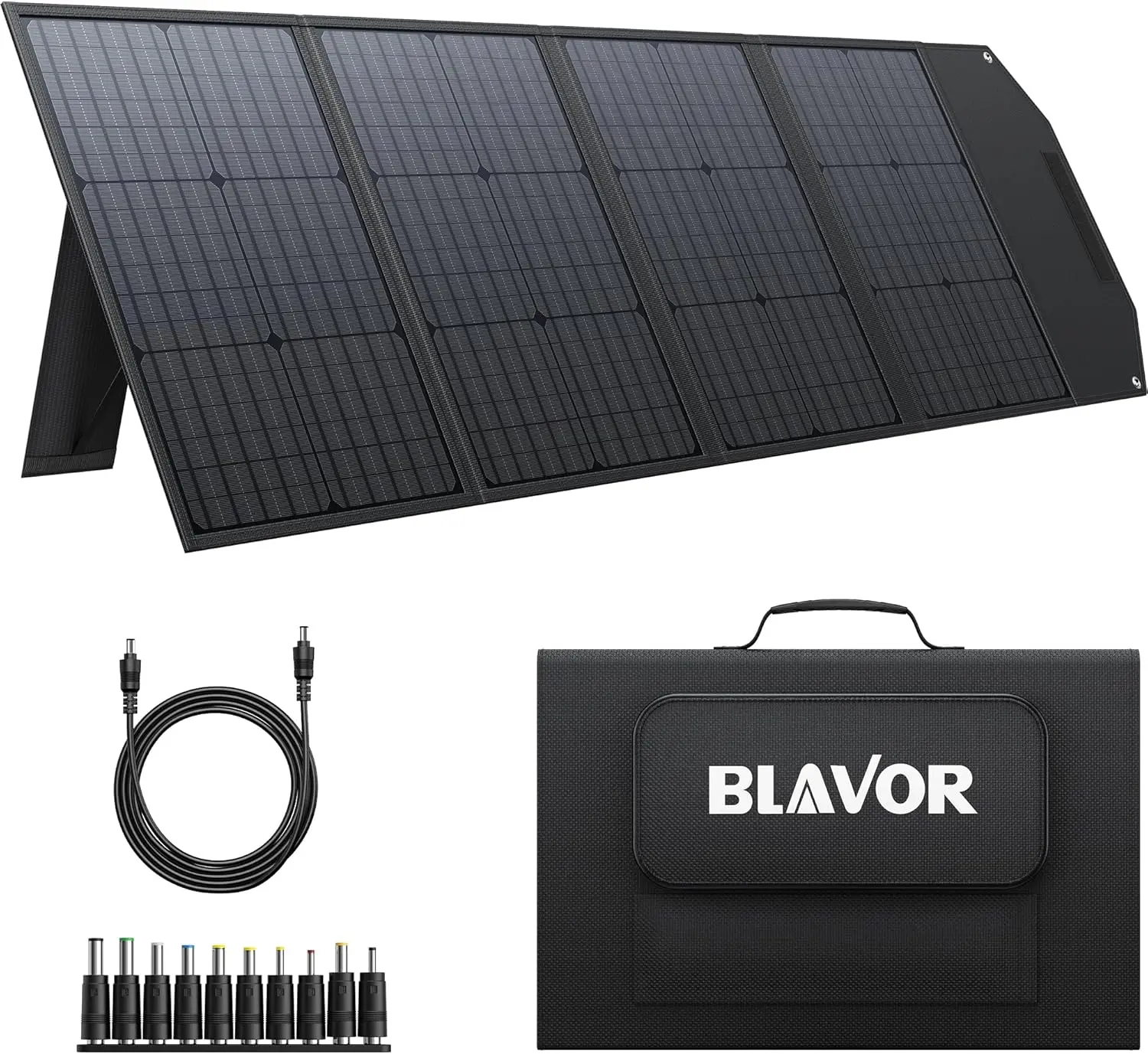 vor 120W Portable Solar Panels Pd45W Qc3.0 Fast Solar Charger Dc18V 6.67A Usb A&C Output Compatible With Power Stations,