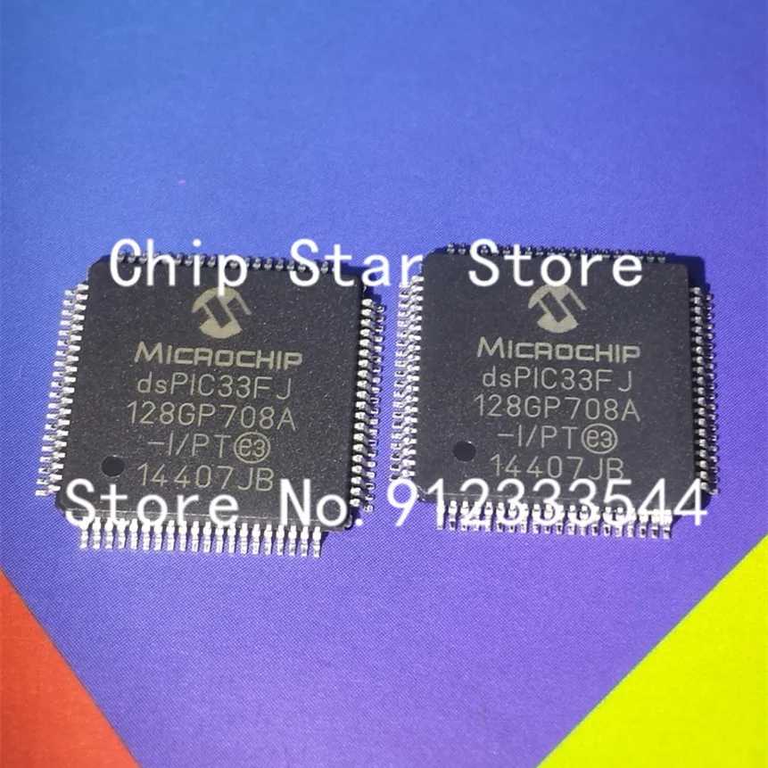 1-10pcs  DSPIC33FJ128GP708A-I/PT DSPIC33FJ128GP708A TQFP80 Digital Signal Controller dsPIC33F 80 MHz 100%New And Original