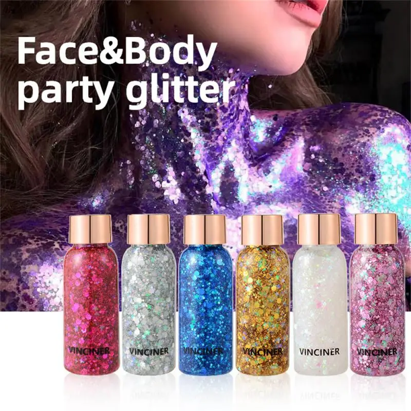 Paillettes viso e corpo facile da usare illuminatore per capelli economico paillettes per trucco multiuso nuovo Gel Glitter fai da te