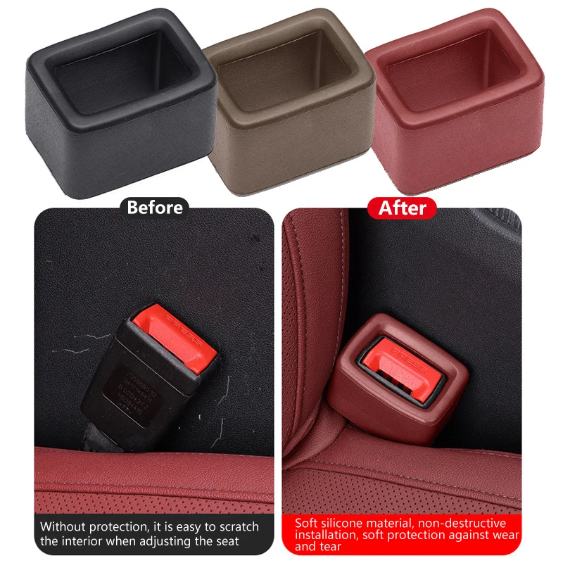 Cubierta de hebilla para cinturón de seguridad de coche, Protector de botón de cinturón de seguridad antiarañazos, cubierta protectora para cinturón de seguridad, accesorios de Interior de coche, 1 ud.