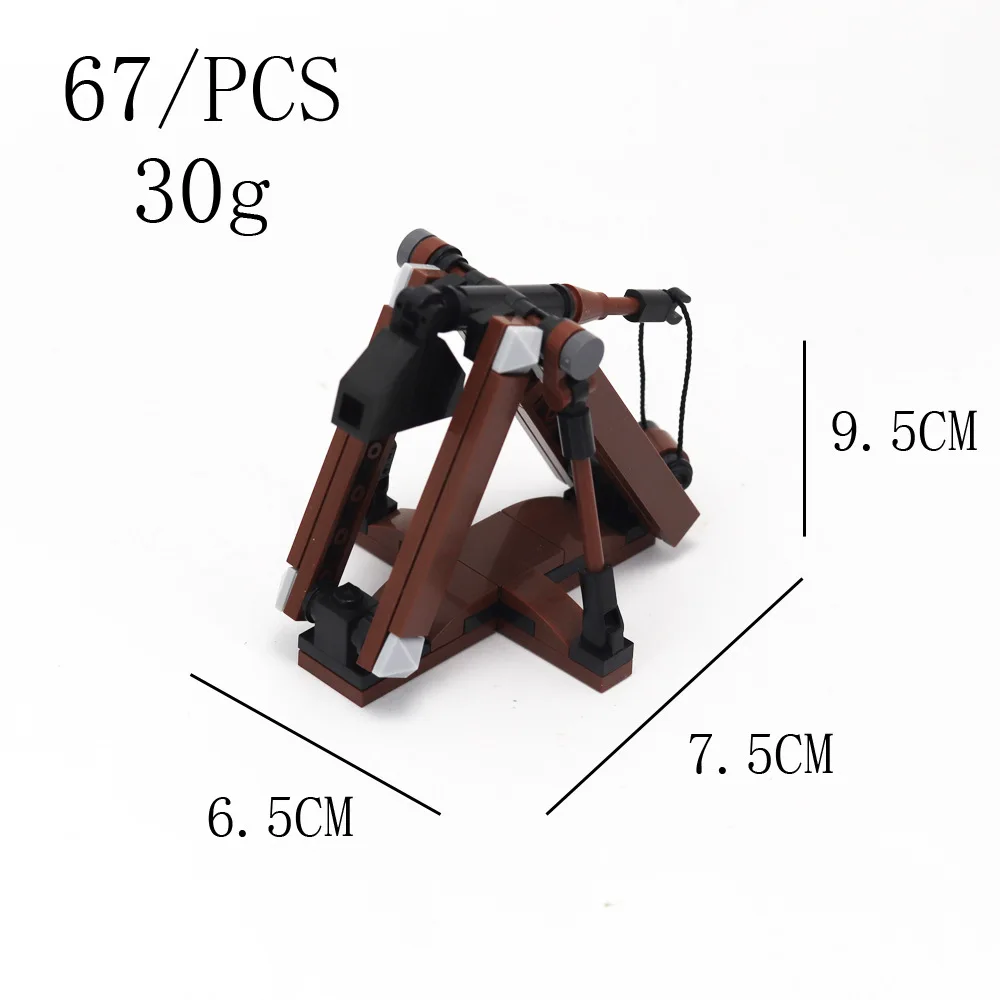 العصور الوسطى العسكرية MOC اللبنات الحصار مركبة آلة رمي الحجر سلاح نموذج الطوب اللعب متوافق مع ليغو