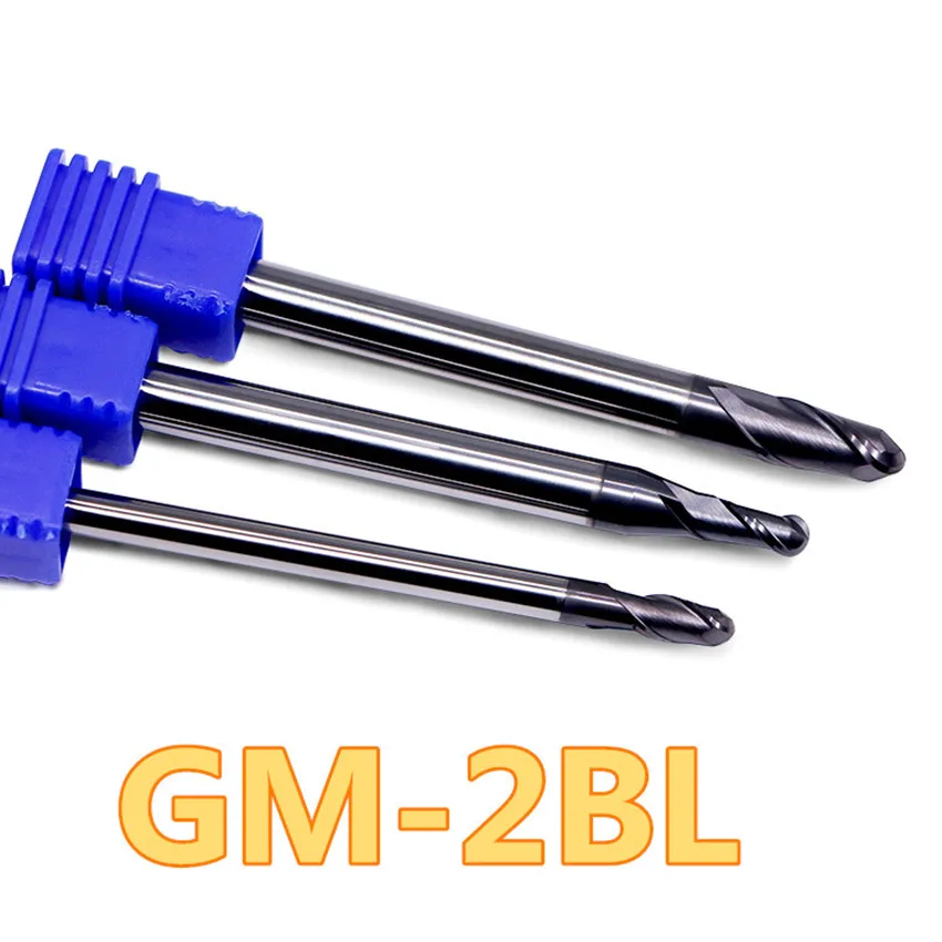 GM-2BL-R2.75 ZCC.CT GM-2BL Two edge long shank ball end mill D5.5R2.75*6*12*75 2T ball nose end mill 2 Flutes Ball End Mills