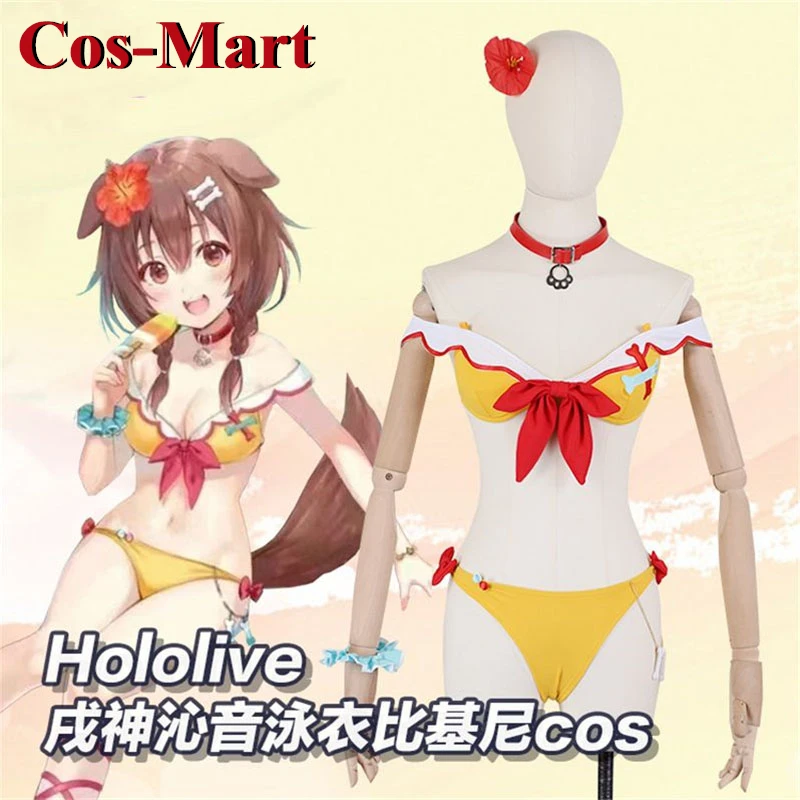 

Cos-Mart Anime Vtuber Hololive Inugami Korone Cosplay Costume Sweet Lovely Swimsuit Bikini Activity Party Role Play Clothing