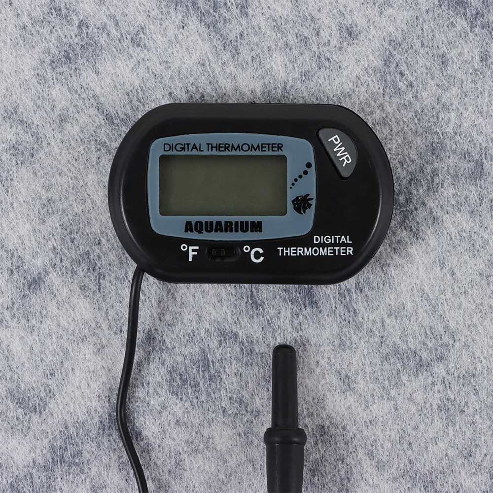 LCD Display Aquarium Thermometer Water-Resistant Sensor Probe Precision Sensor Electronic Water Thermometer Suction Cup