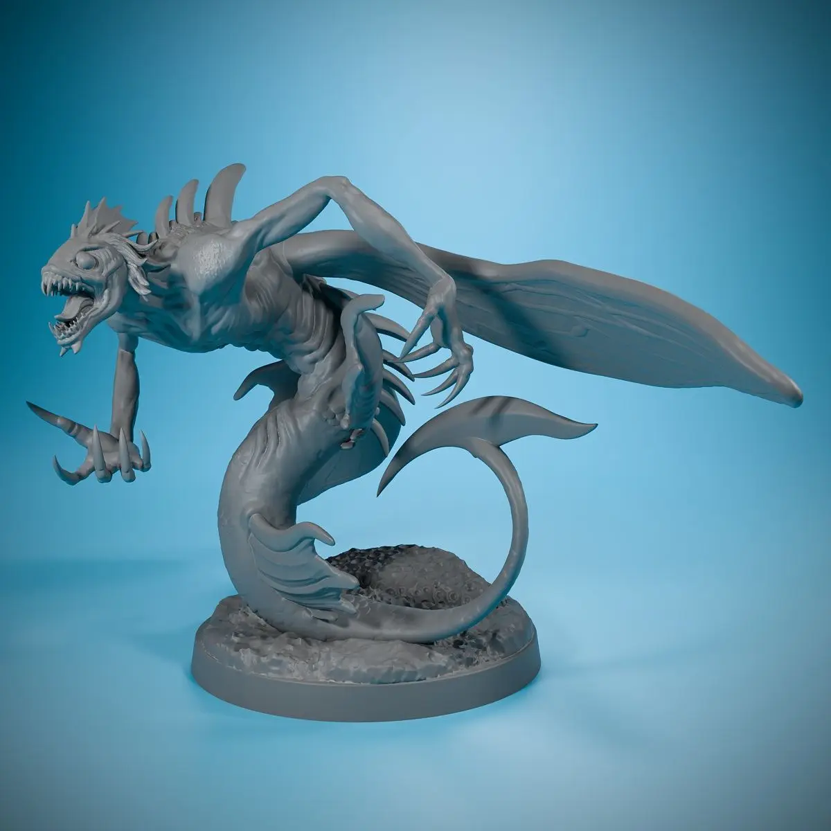 40mm Siren 3D Printed Painted Model Figurines DIY Coloring Painting Self-assembly Figurines Miniatures Decoration Crafts