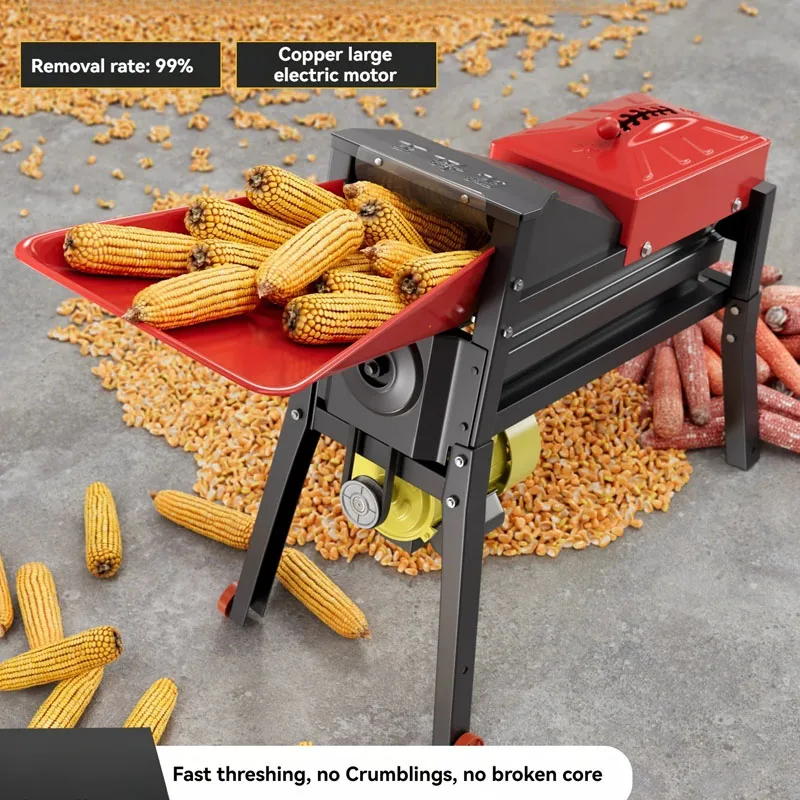 Household Electric Corn Thresher 220V 50Hz Full Copper Motor Portable Maize Sheller Machine For Farm Corn Threshing And Grain
