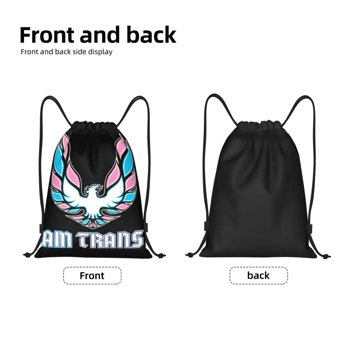 Custom Racing Transs Bird AM Drawstring Backpack Bags Women Men Lightweight Gym Sports Sackpack Sacks for Traveling