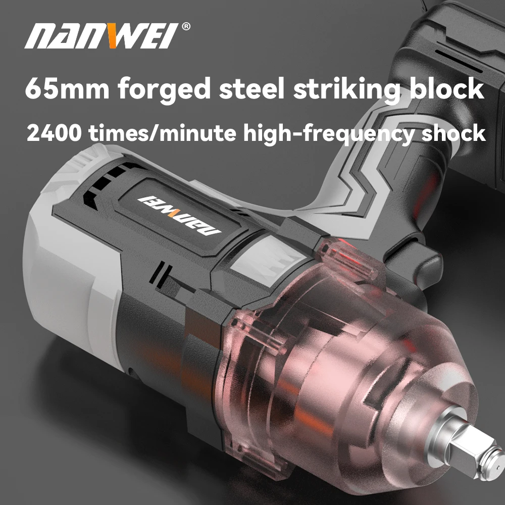 Industrial Grade High Torque Electric Wrench 21V Lithium Battery Power Comprehensive Auto Repair Impact Wrenches Tool