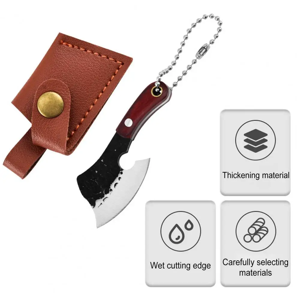 Sharp Mini Knife Keychain Multi-functional Mini Chef Knife Keychain with Sheath Pocket Knife Sharpener for Package Opener Box