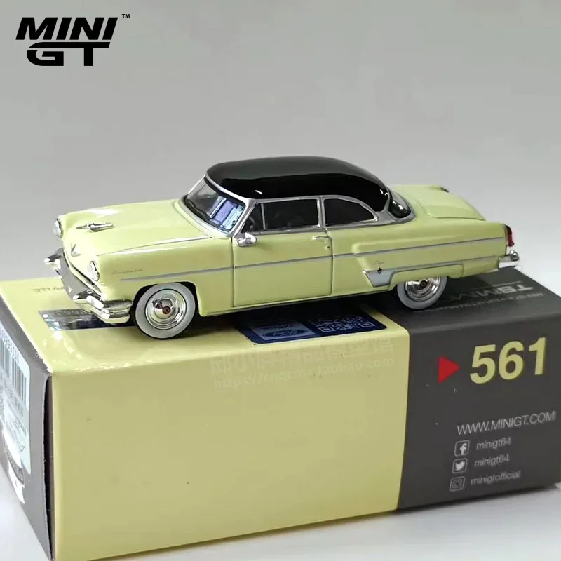 TSM MODLES MINIGT 1:64 #561 Lincoln Capri 1954 Premier Yellow Diecast Model  Race Car Kids Toys Gift