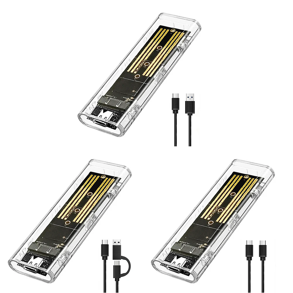 Caja SSD externa M.2 NVME NGFF, carcasa de unidad de estado sólido USB3.1, 10Gbps, PCIe, caja SSD M2 móvil NGFF SATA para tableta y portátil