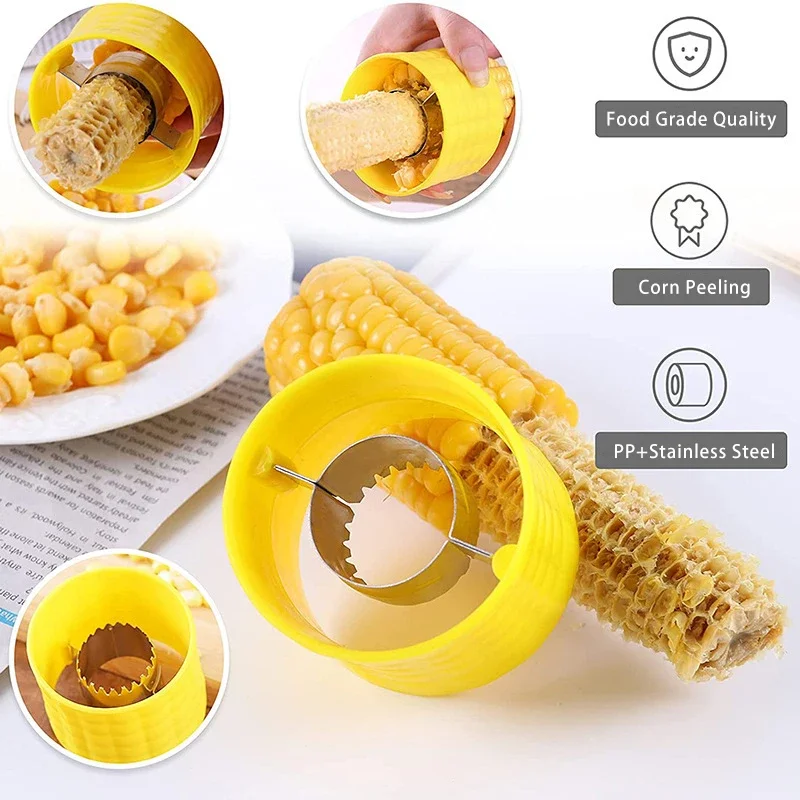 Manual Corn Planing Tool Kitchen Gadgets Portable Corn Grinder Corn Peeling Machine Quick Thresher Household Tools