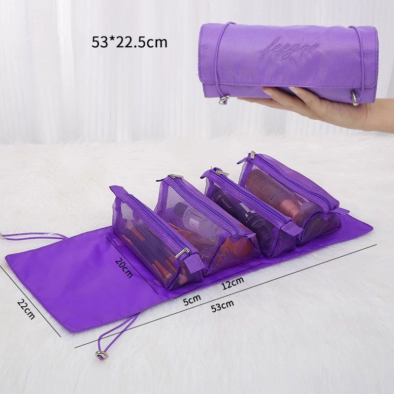 Partition storage expert  Store Cosmetics & Toiletries On the Go Transparent visible storage bag