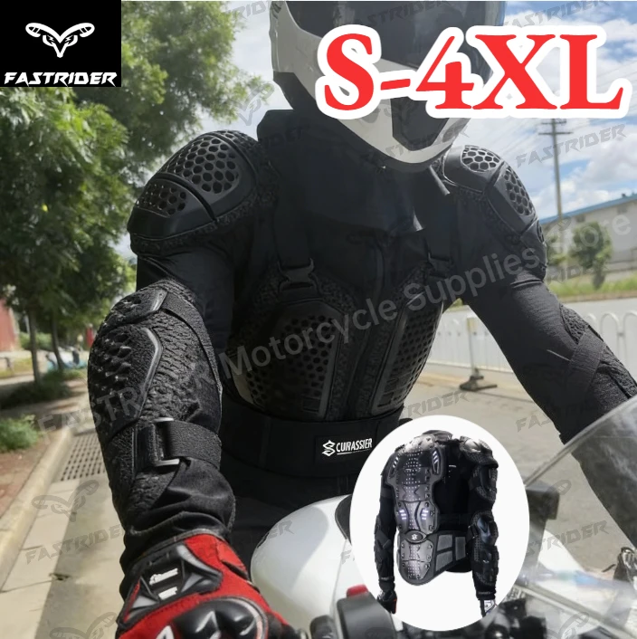 

Motorcycle Safety Equipment, Front and Back Reflective Armor, Men's Sports Suit, Motorcycle Protection Riding Armor Suit
