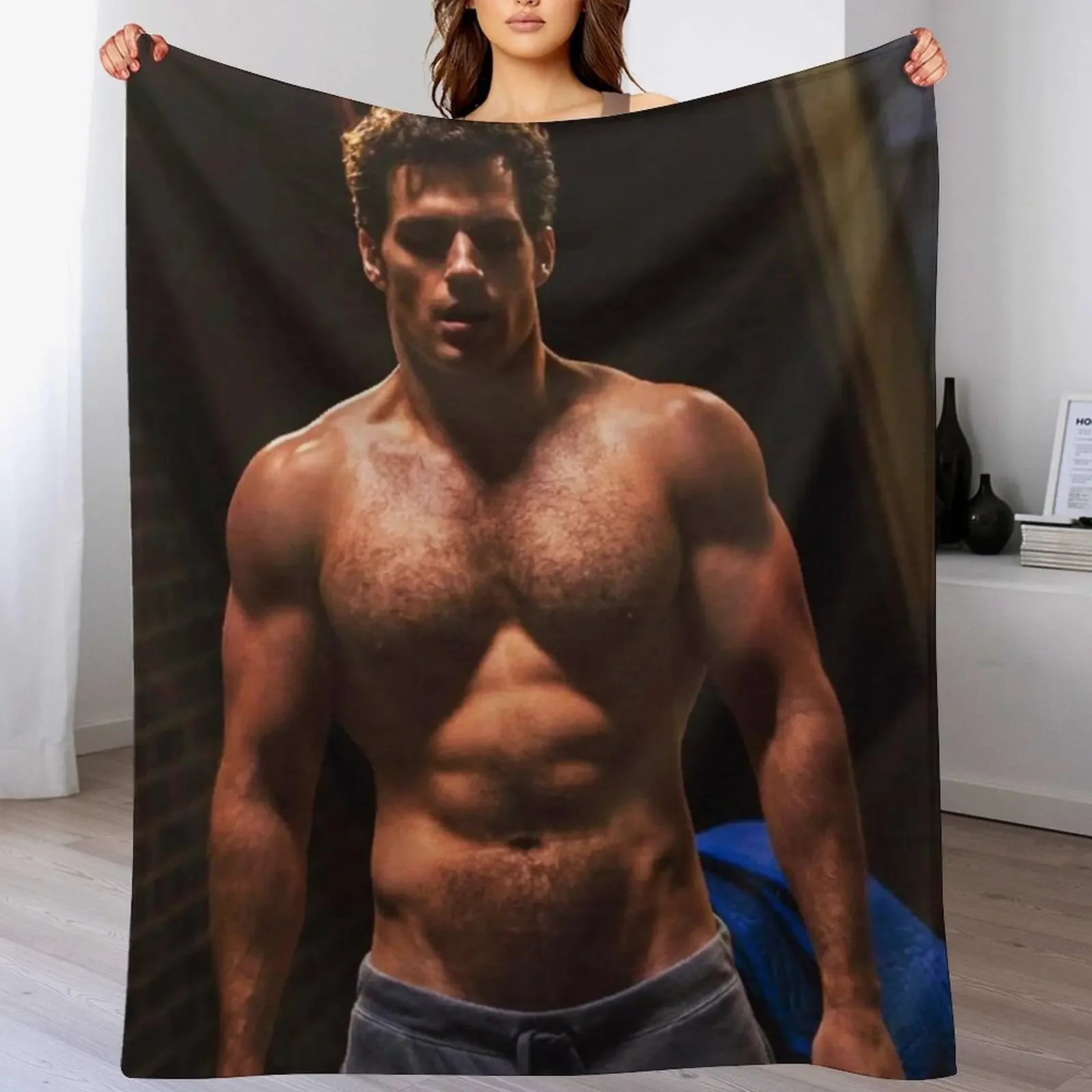 

henry cavill Throw Blanket Breathable Lightweight Blanket for Adults Kids