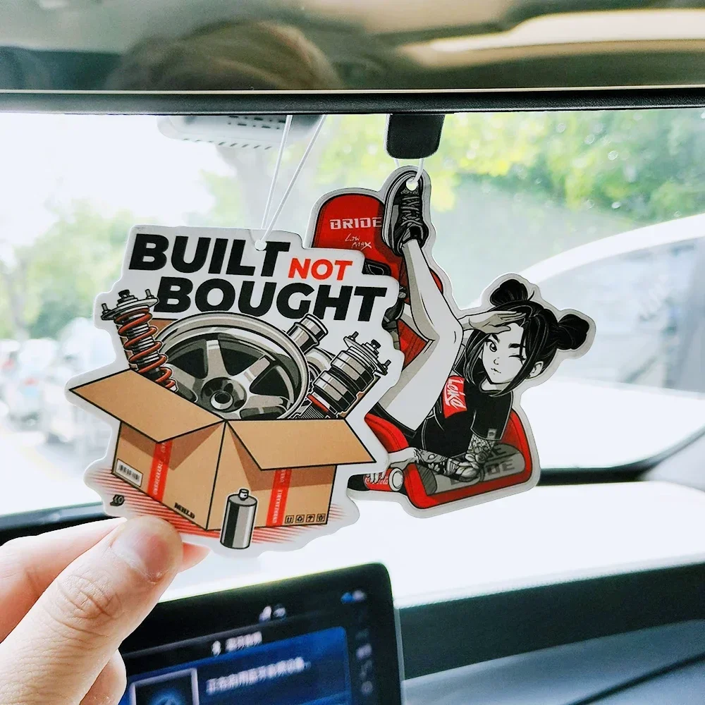 أفضل بيع JDM سيارة معطّر الهواء معلقة مرآة الرؤية الخلفية نكهة العطور توربو قرص فرامل تعديل الثقافة الصلبة ورقة الملحقات #1