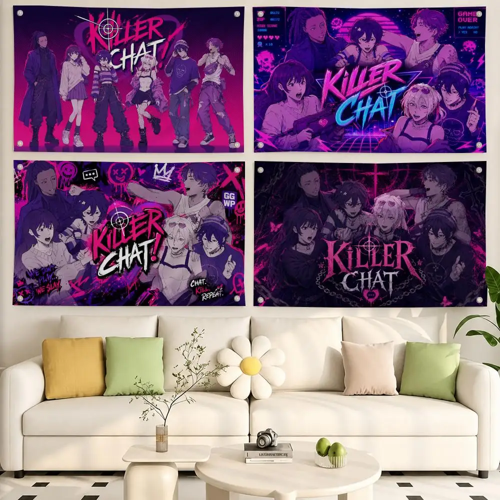 Game K-Killer C-Chat Cool Flags Flags, Room, Dormitory, Camping, Party, Home Decor Gifts
