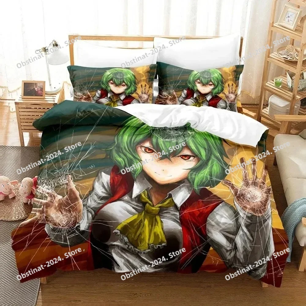 

3D Print Anime Kawaii Girls Yuuka Kazami Bedding Set Single Twin Full Queen King Size Bed Set Adult Kid Bedroom Duvetcover Sets