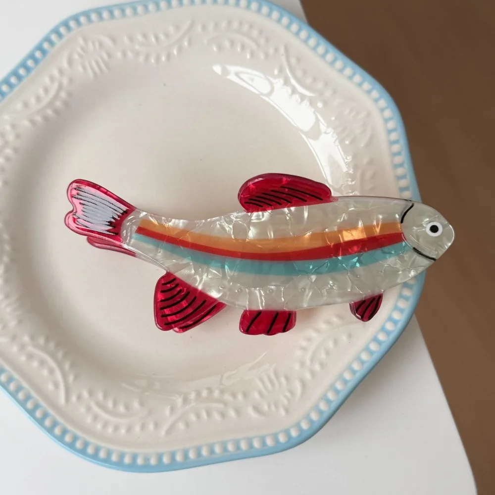 

Заколка для волос в виде морского животного: тунец, акула. Зажим-краб из ПВХ с морской тематикой. Аксессуар для волос для женщин.