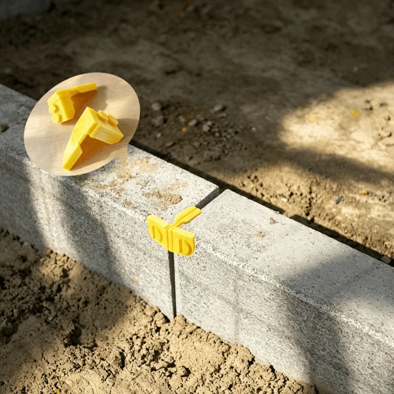 2/4Pcs Yellow Plastic Brick Line Clamp Bricklaying Auxiliary Tool Construction Gift For Masons
