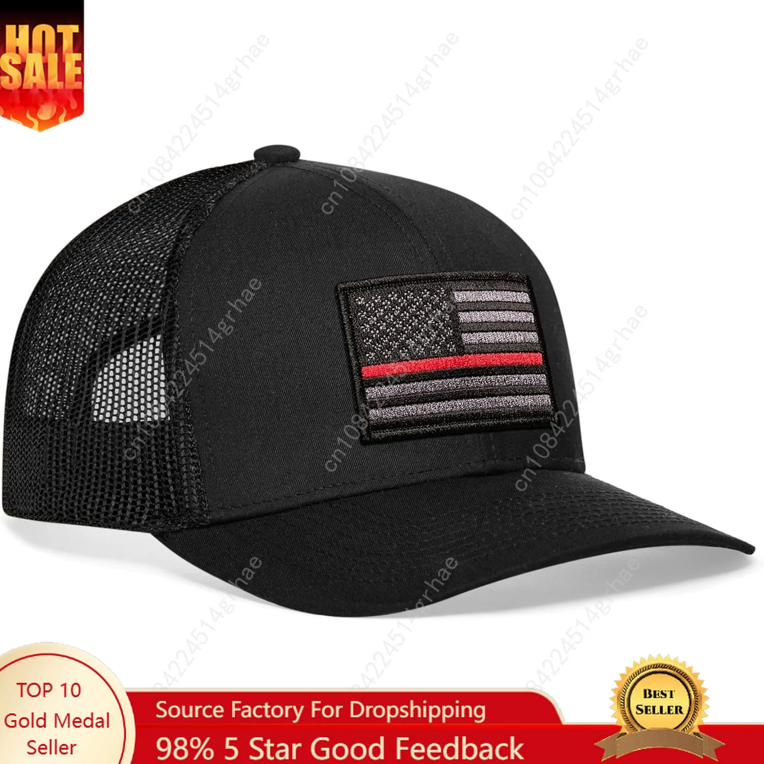 

American Flag Trucker Hat – USA Flag Mesh Snapback Cap for Men, Women & Golf, Patriotic Baseball Dad Hat