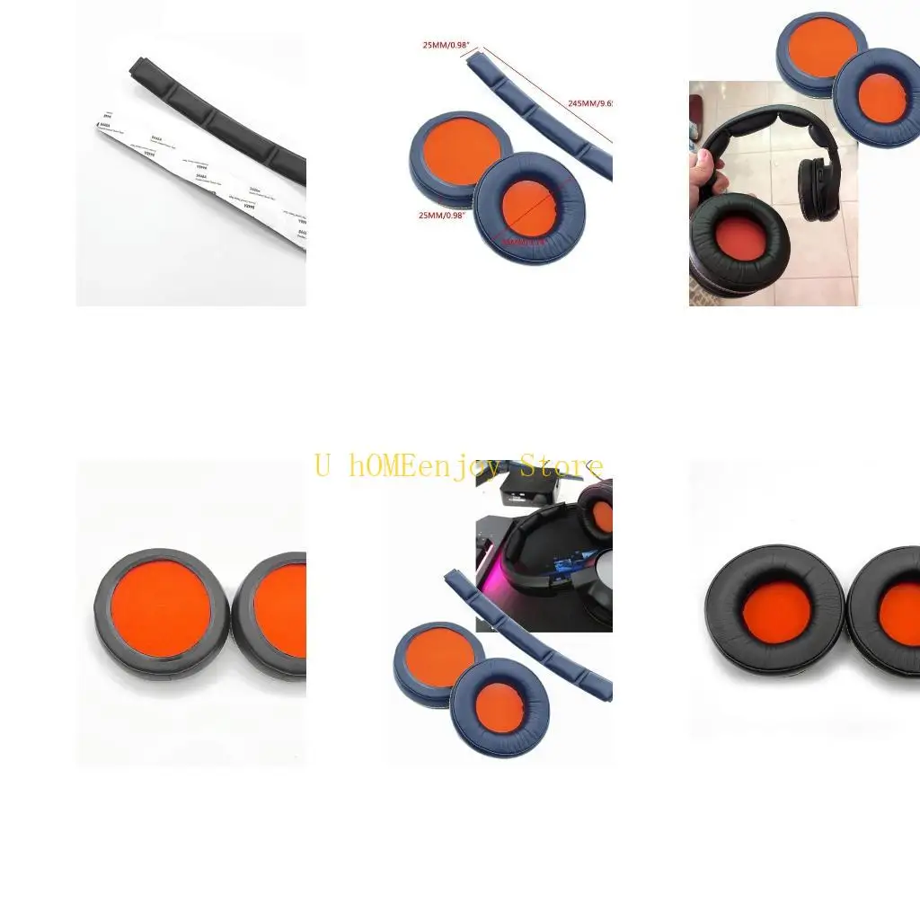 B0KF Earpad Headband for  SIBERIA 800 840 Gaming Headphone Headset Ear Pad Earpads Replacement Memory Foam