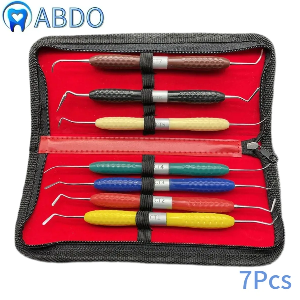 

7Pcs Dentist Tools Dental Resin Filler Aesthetic Restoration Kit Fit for LM Resin Knife Plastic Dresser with Silicone Handle