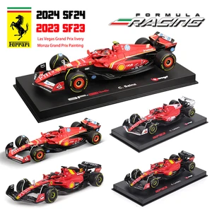 Bburago 1:43 2024 2023 F1 Scuderia Ferrari SF24 SF23 #16 lecler #55 sainz jr alloy luxury car die cast car model toy series