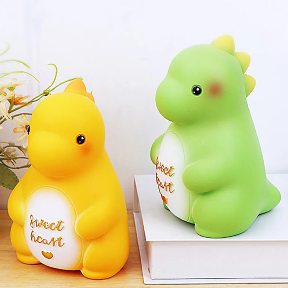 

Dinosaur Shaped Piggy Bank Cute Vinyl Coin Container for Kids Girls Birthday Christmas Gift Decorative Money Box Desktop Saving