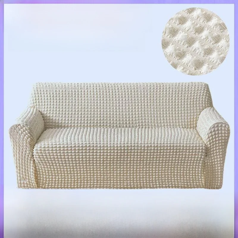 

All-Season Universal Sofa Cover Full Wrap Elastic Dustproof -Resistant Protector Cloth Versatile Sofa Sheet Bubble Fabric
