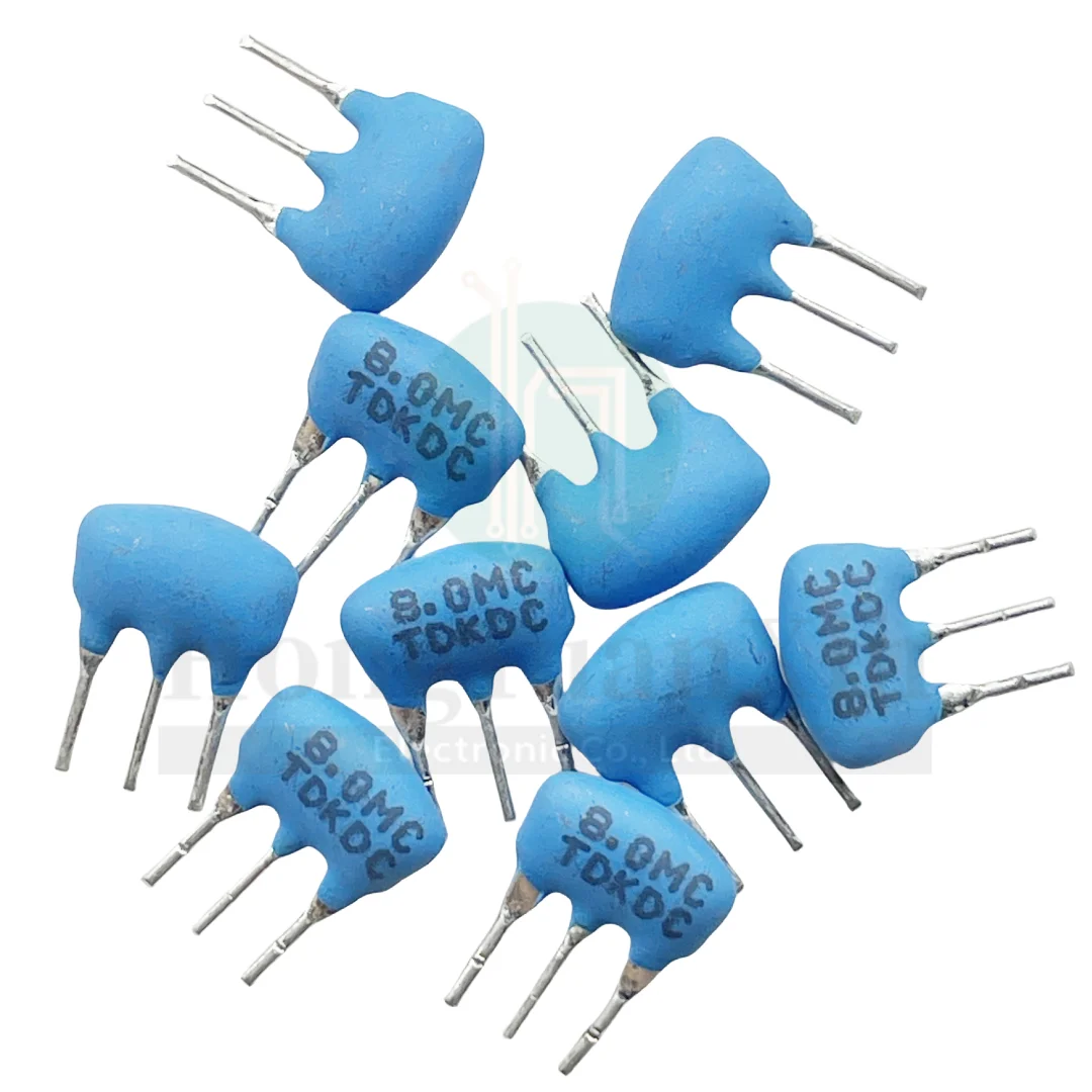 100PCS/ 8M original TDK ceramic filter FCR8.0MC5 8MHZ straight plug 3-pin ceramic crystal oscillator