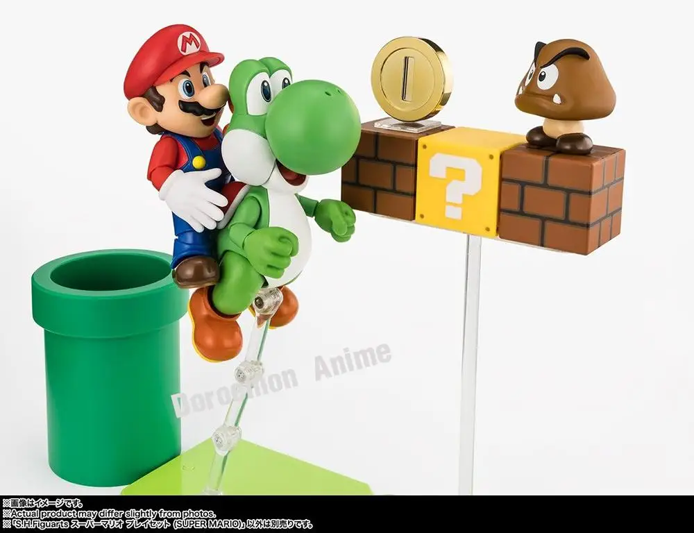 Pre-Order Original Bandai S.h.figuarts Super Mario Brothers Mario Luigi Koopa Yoshi Collectible Game Switch Action Figures Toys