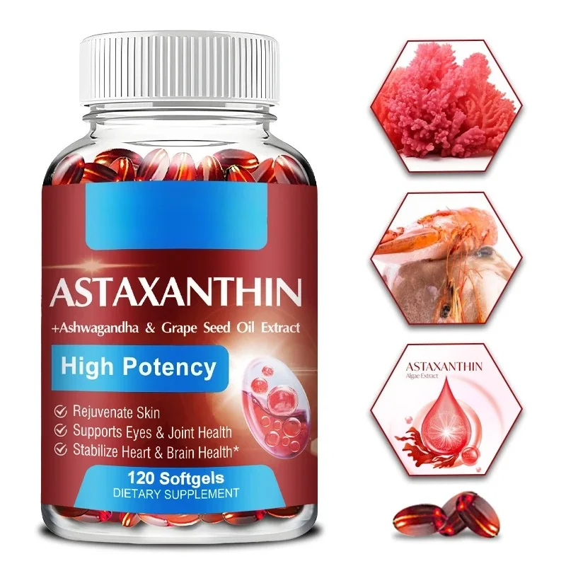 Astaxanthin - Promotes Cardiovascular Health, Speeds Up Metabolism, Supports Eye, Joint and Skin Health