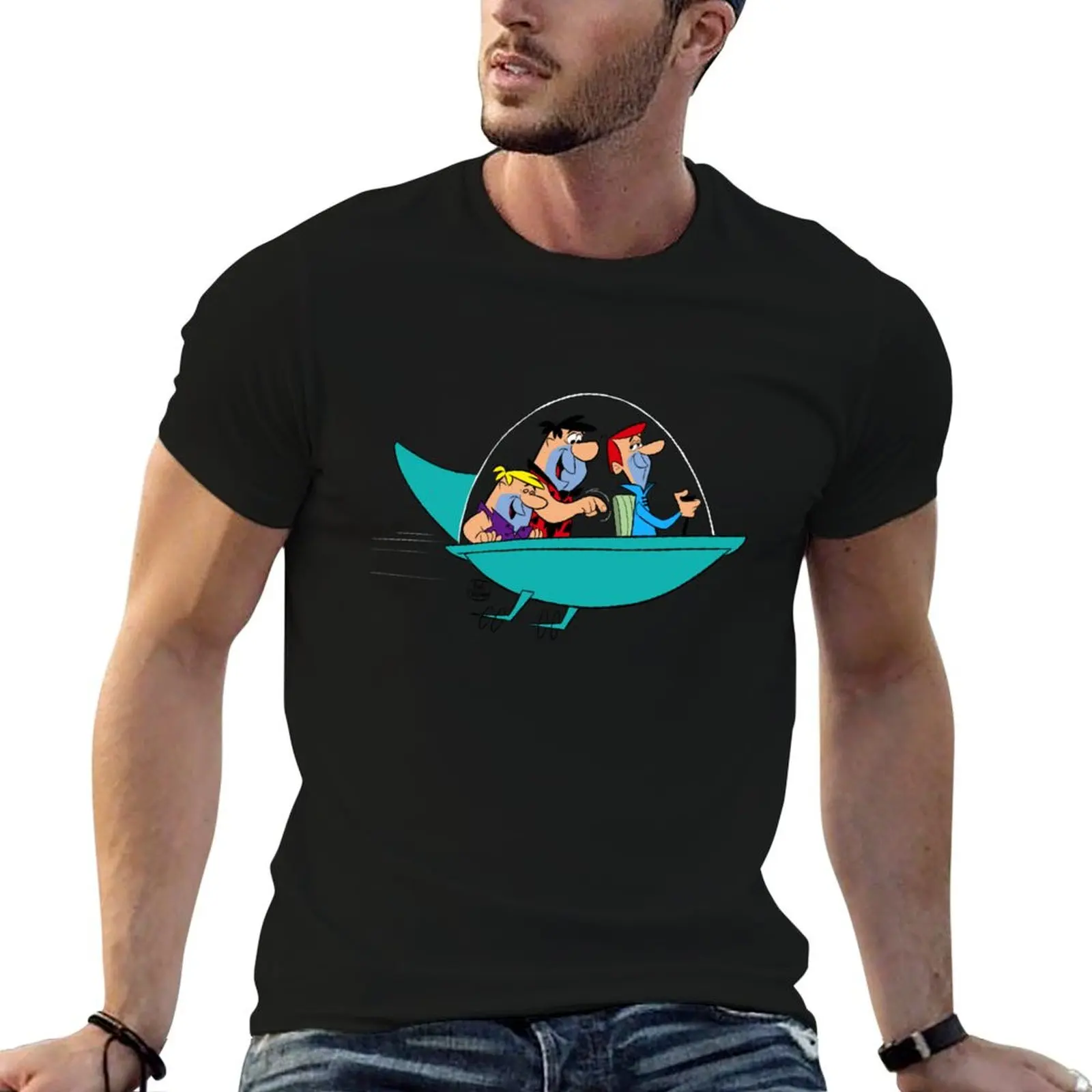 TV CARTOON SHOWS MASH-UP T-Shirt Plus Size Outdoor Casual Top