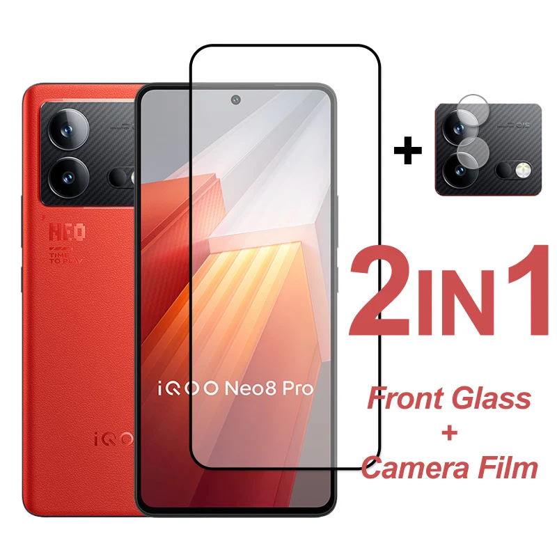 For ViVo iQOO Neo8 Pro Neo9 Glass Full Cover Protective Tempered Glass Screen Protector IQOO Neo 8 7 Racing SE Camera Lens Film