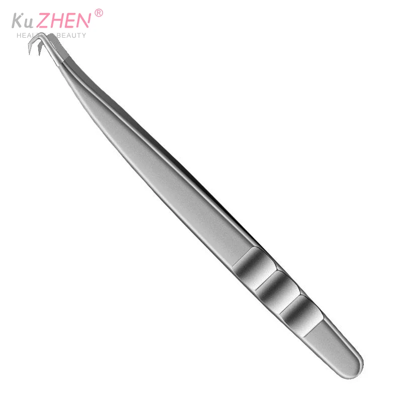 Aiguilles professionnelles Ultra-fines pour points noirs, pincettes à crochet en forme de 7, beauté du visage, outils pour enlever l'acné, pour les soins de la peau, 1 pièce
